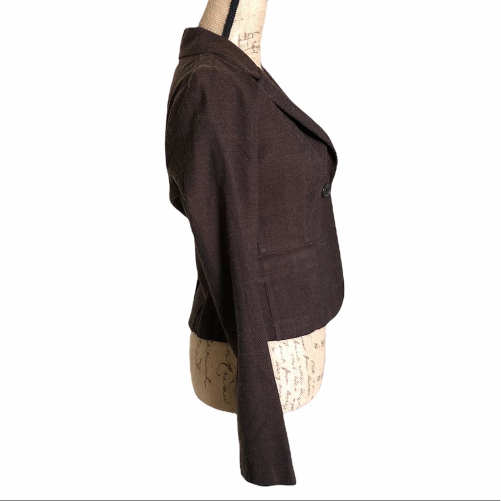 FANG Brown Acrylic Wool Blazer Size M Juniors - Picture 6 of 16